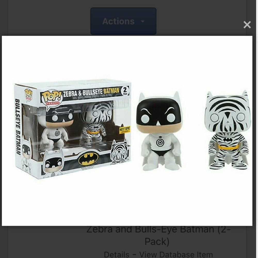 Funko Pop Zebra & Bullseye Batman Exclusive Figures